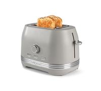 Salter Rise 2-Slice Toaster - 7 Browning Levels, Defrost, Reheat & Cancel Functions, Wide Slots, High-Lift Eject, Removable Crumb Tray, Warming Rack, 800W Self-Centring Design, Matte Grey Finish