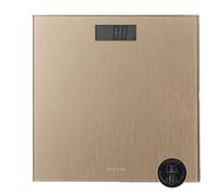 Salter SA00271GLFEU16 Digital Bathroom Scale - Champagne Gold Platform, 180 kg Capacity, Easy-to-Read, LCD Display, Slim Design, Stylish, Brushed Finish, Step-On Technology, 15 Year Guarantee