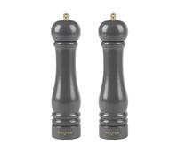 Salter Salt and Pepper Mills - Set of 2 Grinders, 23 cm Tall, Adjustable Grinding Fine to Coarse, Ceramic Mechanism, Suitable for Rock Salt/Peppercorns, Seasoning, Extra Cap Included, Charcoal