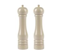 Salter Salt and Pepper Mills - Set of 2 Grinders, 23 cm Tall, Adjustable Grinding Fine to Coarse, Ceramic Mechanism, Suitable for Rock Salt/Peppercorns, Seasoning, Extra Cap Included, Beige