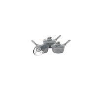 Salter Saucepan Set 3 PC Non-Stick Marblestone Forged Aluminium 16/18/20cm Grey