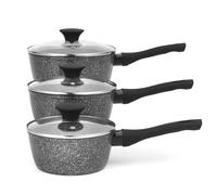 Salter Saucepan Set 3 Piece Non-Stick Megastone Forged Aluminium