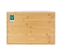 Salter Simply Prep Bamboo Chopping Board - 100% FSC® Certified Wooden Cutting Board with Juice Groove, Protects Kitchen Worktops, Strong & Durable, Ideal for Food Prep & Serving, L45 x W30 x D2cm