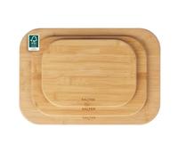 Salter Simply Prep Bamboo Chopping Board Set - 3 x Oil-Finished FSC® Certified Bamboo Cutting Boards, 28, 34 & 43cm, Ideal for Food Prep & Serving, Rounded Edge Design, Strong, Durable & Worktop Safe