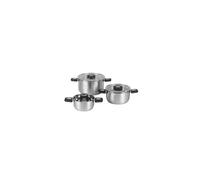 Salter Stackable 3Piece Stockpot Set - Stainless Steel Induction Glass Lids