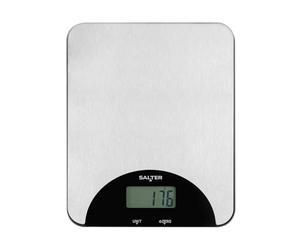 Salter Stainless Steel Electronic Scale - Kitchen Weighing Scale, LCD Display, Measures Liquids, 5kg/11lbs Max Capacity, Multifunctional, Perfect for Home Baking, Cooking, Digital display