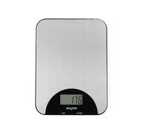 Salter Stainless Steel Rechargeable Scale - Kitchen Scale, Add & Weigh Multiple Ingredients, Measure Liquids, USB Charge, LCD Display, Slim Design, 5kg/11lb Capacity, for Baking & Cooking, Silver