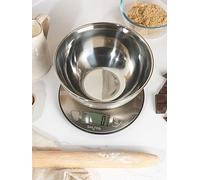 Salter Kitchen Scale with Bowl - Multiple Measure, Measures Liquid, 5kg/11lbs Max Capacity, 2l Steel Bowl, LCD-Display, Stainless-Steel, Dual Use, Perfect for Baking, Cooking, Meal Prepping