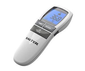 Salter TE-250-EU Infrared Forehead Thermometer - Digital Non-Contact Temperature Thermometer, Night Mode, Fever Alarm, 30 Memory Recall, Instant/Accurate Readings, Backlit Display, For Babies/Adults