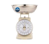 Salter Timeless Mechanical Kitchen Scale, 5 Kg Analogue Dial, Cream | 1 L Removable Dishwasher Safe Bowl, Measures In 25 G Increments, No Batteries Needed, 22 Cm Height, Easy Read Large Dial