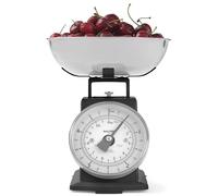 Salter Timeless Mechanical Kitchen Scale - 5kg Capacity Baking Scale, 1 Litre Dishwasher Safe Bowl, Analogue Food Scale, Classic Design, Easy Read Large Dial, 22cm Height, No Batteries Needed, Black