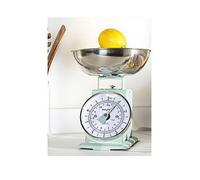 Salter SA00562SFEU12 Timeless Mechanical Kitchen Scale - Baking Scale with 5 kg Capacity, 1 Litre Dishwasher Safe Bowl, Analogue Food Scale, Classic Design, Easy Read Large Dial, 22cm Height, Sage