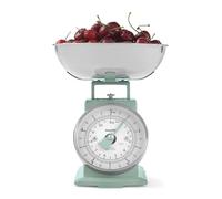 Salter SA00562SFEU12 Timeless Mechanical Kitchen Scale - Baking Scale with 5 kg Capacity, 1 Litre Dishwasher Safe Bowl, Analogue Food Scale, Classic Design, Easy Read Large Dial, 22cm Height, Sage