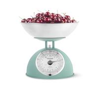 Salter Timeless Mechanical Kitchen Scale - Cooking Scale, 2L Dishwasher Safe Bowl, Easy-Read Dials, Large Digits, No Batteries, Retro Design, 5kg Capacity, Weigh Ingredients, Classic Look, Green
