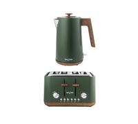 Salter Toaster & Kettle Toronto Set 4-Slice Toaster 1.7L Rapid Boil Kettle Green