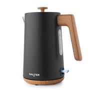 Salter Toronto 1.7L Kettle - 3KW Fast Boiling, 360° Base, Lime Filter, Stylish Wood Effect, Cordless, Boil Dry Sensor and Auto Shut-Off, Water Level Indicator, Matte Black