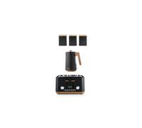 Salter Toronto 1.7L Rapid Boil Kettle, 4-Slice Toaster & Countertop Set Black