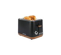 Salter Toronto 2-Slice Toaster - 6 Browning Levels, Defrost/Reheat/Cancel, High-Lift Eject, Wide Slots for Extra Thick Bread or Bagels, Removeable Crumb Tray, Self-Centring Function, 815W, Black