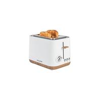 Salter Toronto 2-Slice Toaster, 6 Browning Levels, Wide Slots, 815 W, White | Defrost, reheat, cancel functions, high-lift eject, self-centring guides, removable crumb tray