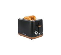 Salter Toronto 2-Slice Toaster, 6 Browning Levels, Wide Slots | Defrost, Reheat, Cancel Functions, High-Lift Eject, Self-Centring Guides, Removable Crumb Tray, Matte Black, 815W