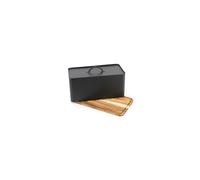 Salter Toronto Bread Bin & Chopping Board for Cutting & Serving Black/Wooden