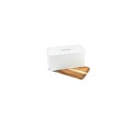 Salter Toronto Bread Bin & Chopping Board for Cutting & Serving White/Wooden
