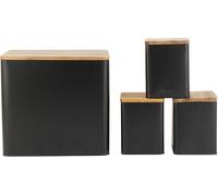 SALTER Toronto BW12900EU7 4-Piece Bread Bin & Canister Set - Black