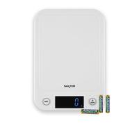 Salter Toronto Digital Kitchen Scale - Electronic Food Weighing Scales for Liquids and Fluids, Easy Read Backlit Display, Tare/Zero Function, Slim Compact Design, 5KG, White