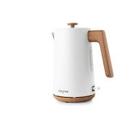 Salter Toronto Kettle, 1.7 L, Matt White With Wood Effect Accents