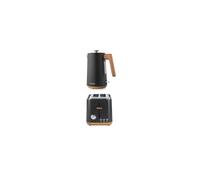 Salter Toronto Kettle & Toaster Set 1.7L Rapid Boil 2 Wide Slot Matte Black