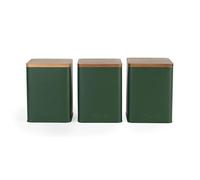 Salter 3-Piece Canister Set Toronto Tea Coffee Sugar Storage Matt Finish Green