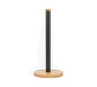 Salter BW13565EU7 Toronto Kitchen Roll Holder - Freestanding Paper Towel Holder, Countertop Stand, Worktop Organiser Storage Rack for Standard Kitchen Rolls, Classic Acacia Wood Design, Black