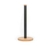 Salter BW13565EU7 Toronto Kitchen Roll Holder - Freestanding Paper Towel Holder, Countertop Stand, Worktop Organiser Storage Rack for Standard Kitchen Rolls, Classic Acacia Wood Design, Black
