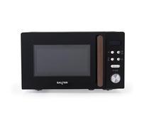 Salter Toronto Microwave - 20 Litre Solo Microwave Oven with Digital Display, 800W, Compact, 8 Auto Cooking Functions, Defrost Function, 95 Minute Timer, 25.5 cm Glass Turntable, Easy Clean, Black