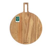 Salter Toronto Pizza Board Round Wooden Charcuterie Board With Serving Handle