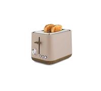 Salter Toronto Toaster 2-Slice, 6 Browning Levels, Mocha | Wide Self-Centring Slots, Defrost/Reheat/Cancel Settings, High-Lift Eject, Removable Crumb Tray, 1 m Cord, 815 W