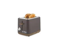 Salter Toronto Toaster 2-Slice, 815 W, 6 Browning Levels, Brown | Wide Self-Centring Slots, Defrost/Reheat/Cancel Functions, High-Lift Eject, Removable Crumb Tray, Matte Finish, 1 m Cord