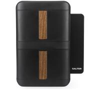 Salter Toronto Verticook Ultra Air Fryer - 9L Vertical Double Drawer, Cook on 4 Levels, 2 x 4.5L Baskets, Dishwasher Safe Accessories, Space Saving, 9 Functions, Sync & Match, PFAS-Free, Black