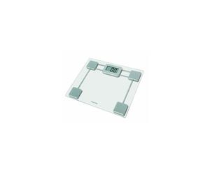 Salter Toughened Glass Compact Electronic Bathroom Scale - Silver