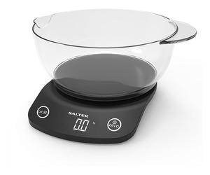 SALTER Vega 1074 BKDR Digital Kitchen Scales - Black, Black