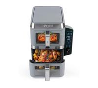 Salter VersaLayer Air Fryer - 12 Cooking Presets, 9L Cap., 2400W, Easy-Viewing Windows, Sync & Match, Digital LED Display, 60 min Timer, Dishwasher-Safe Accessories, Non-Stick Trays, PFAS-Free, Grey