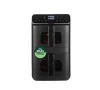 Salter VERTICOOK Air Fryer, 9L Dual Drawer, 2400W | Vertical stacked design, viewing windows, multi-layer with grill trays, touch LED display, 9 presets, PFAS-free non-stick