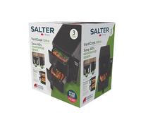 Salter VertiCook Ultra Stackable Air Fryer - Vertical 9 L Digital Air Fryer, 2 x 4.5L Baskets & Racks, 9 Functions, Sync & Match, PFAS-Free Grill Tray, Space Saving, 60-230°C, 60-Min Timer, 2400W