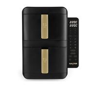 Salter VertiCook Ultra Stackable Air Fryer - Vertical 9 L Digital Air Fryer, 2 x 4.5L Baskets & Racks, 9 Functions, Sync & Match, PFAS-Free Grill Tray, Space Saving, 60-230°C, 60-Min Timer, 2400W