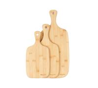 Salter Wooden Chopping Boards - 3 Piece Bamboo Chopping Board Set - 30cm, 35cm, 45cm, Chop, Cut & Carve Meat, Vegetables, Cheese & Bread, Protects