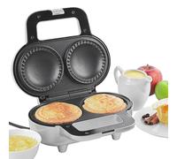 Salter EK4082 XL Double Pie Maker - Twin Deep-Fill Pie Machine, Non-Stick & Crimp-Edged Cooking Plates, 3-5 Minute Pre-Heat, Locking Latch, Fruit/Meat/Mince Pies, 9cm Diameter x 7cm Depth Pies, 900W