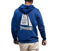 SALTROCK ® Lost Ships | Mens Pop Hoodie | Blue | Size: L