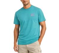 Saltrock Men’s One More Wave Oversized T-Shirt Blue, 100% Cotton Acid Wash Graphic Tee, Peach Soft Feel, Relaxed Fit Crew Neck Surf Style Streetwear Top (UK, Alpha, M, Regular, Regular, Blue)