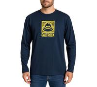 Saltrock Mens Box Stamp Logo Long Sleeve T-Shirt Navy (UK, Alpha, L, Regular, Regular)
