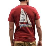 Saltrock Mens Lost Ships T-Shirt Red (UK, Alpha, S, Regular, Regular, Red)